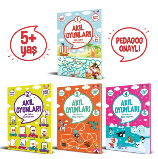 AKIL OYUNLARI SERİSİ (5+ YAŞ)(4 KİTAP SET)