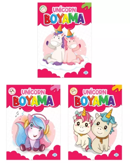 UNİCORN BOYAMA SETİ (3 TAKIM KİTAP)