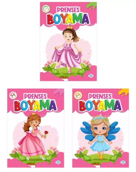 PRENSES BOYAMA SETİ (3 TAKIM KİTAP)