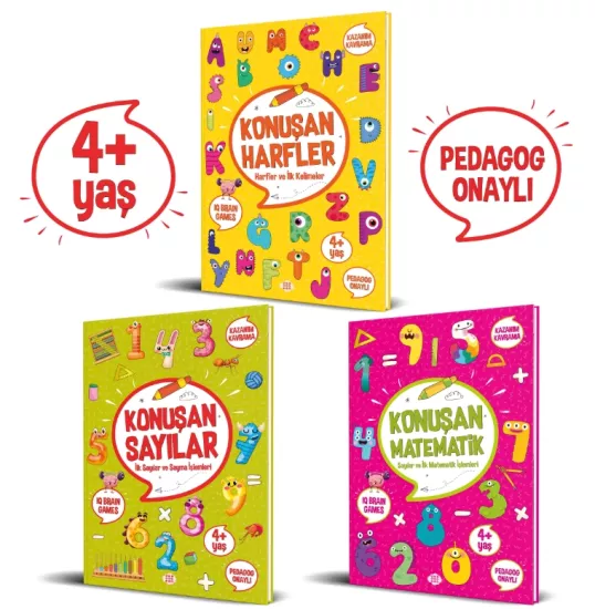 KONUŞAN ETKİNLİKLER(4+YAŞ)(3 KİTAP TAKIM)