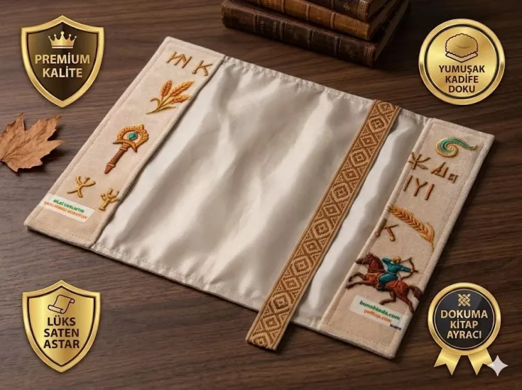 GOFİTAP - BOZKURT RUHU KADİFE KİTAP KILIFI- PREMİUM KALİTE- (SATEN ASTARLI, DOKUMA AYRAÇLI, ÇİFT DİKİŞLİ DAYANIKLI TASARIM)
